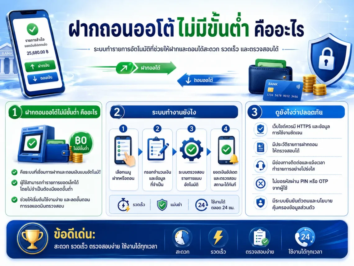 ฝากถอนออโต้ไม่มีขั้นต่ำ